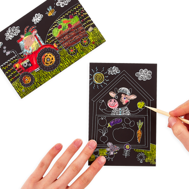 Scratch & Scribble Mini Kit - Farm Animals    