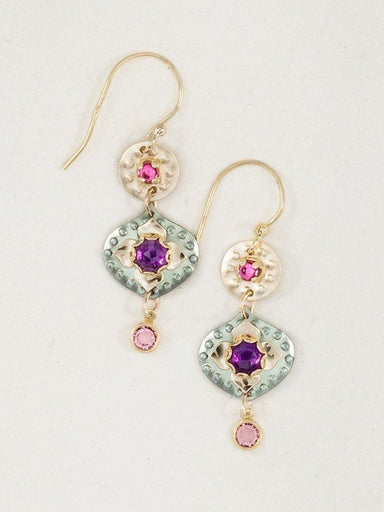 Holly Yashi Eternal Flowers Earrings - Amethyst / Sage    