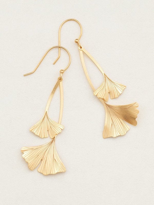 Holly Yashi Ginkgo Drop Earrings - Gold    