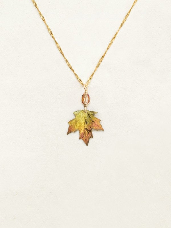 Holly Yashi Sugar Maple Pendant Necklace - Peach    