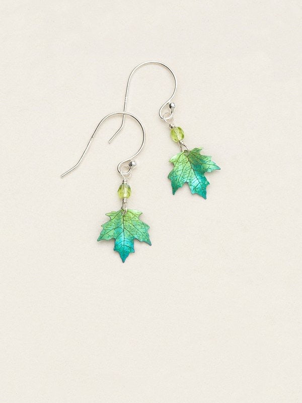 Holly Yashi Petite Sugar Maple Earrings - Green    