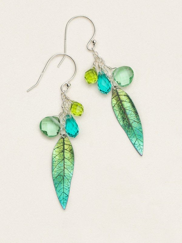 Holly Yashi Cascading Willow Earrings - Aqua Green    