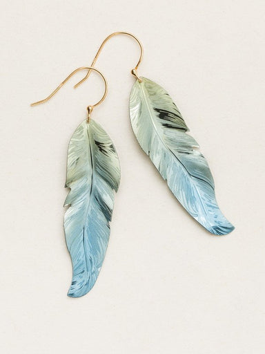 Holly Yashi Free Spirit Feather Earrings - Sage    
