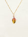 Holly Yashi Healing Leaf Pendant Necklace - Peach    