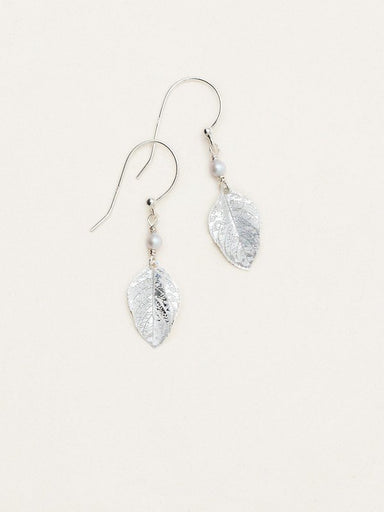 Holly Yashi Healing Leaf Earrings - Silver    