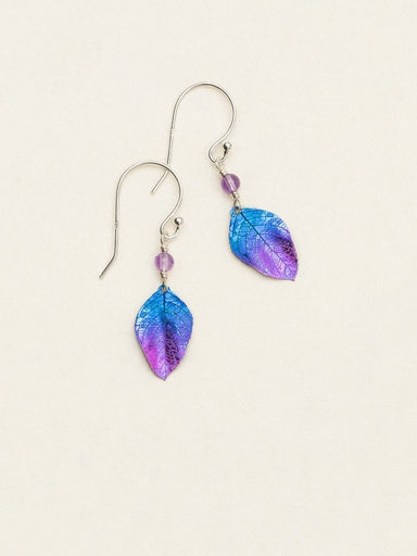 Holly Yashi Healing Leaf Earrings - Purple    