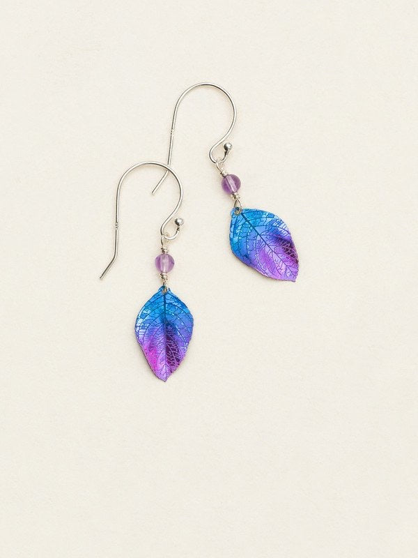 Holly Yashi Healing Leaf Earrings - Purple    