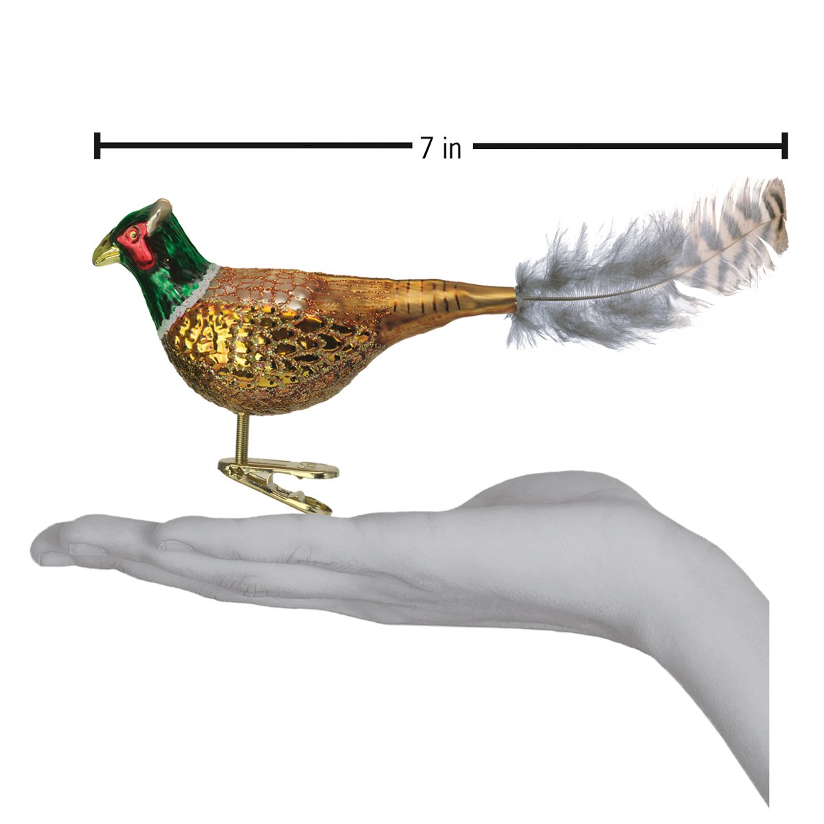Old World Christmas - Pheasant Clip On Ornament    
