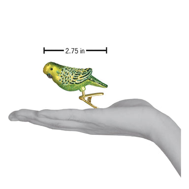 Old World Christmas - Clip On Mini Glass Parakeet Blue    