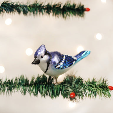 Old World Christmas - Bright Blue Jay Clip On Ornament    