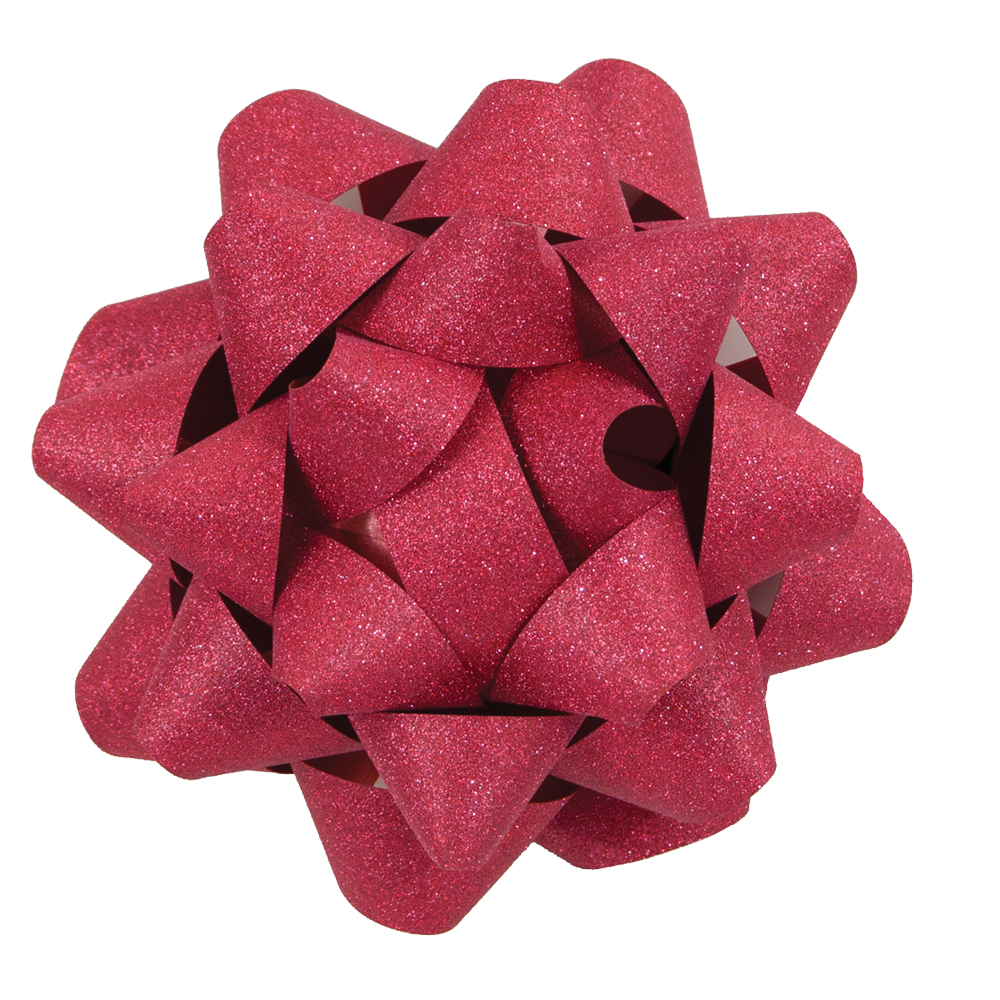 Glitter Star Bow - Strawberry    
