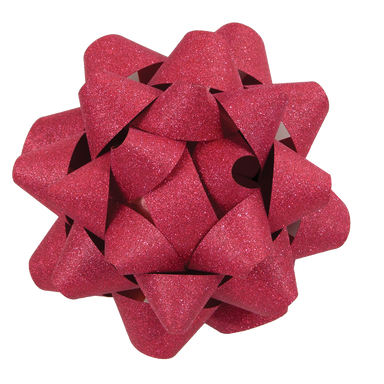 Glitter Star Bow - Strawberry    