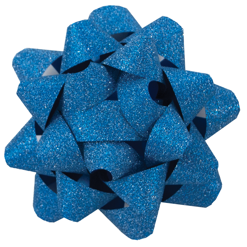 Glitter Star Bow - Indigo    
