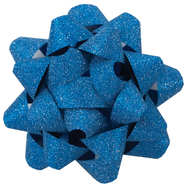 Glitter Star Bow - Indigo    