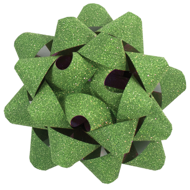 Glitter Star Bow - Spring Green    