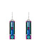 Firefly Architectural Rectangle Earrings - Light Turquoise    