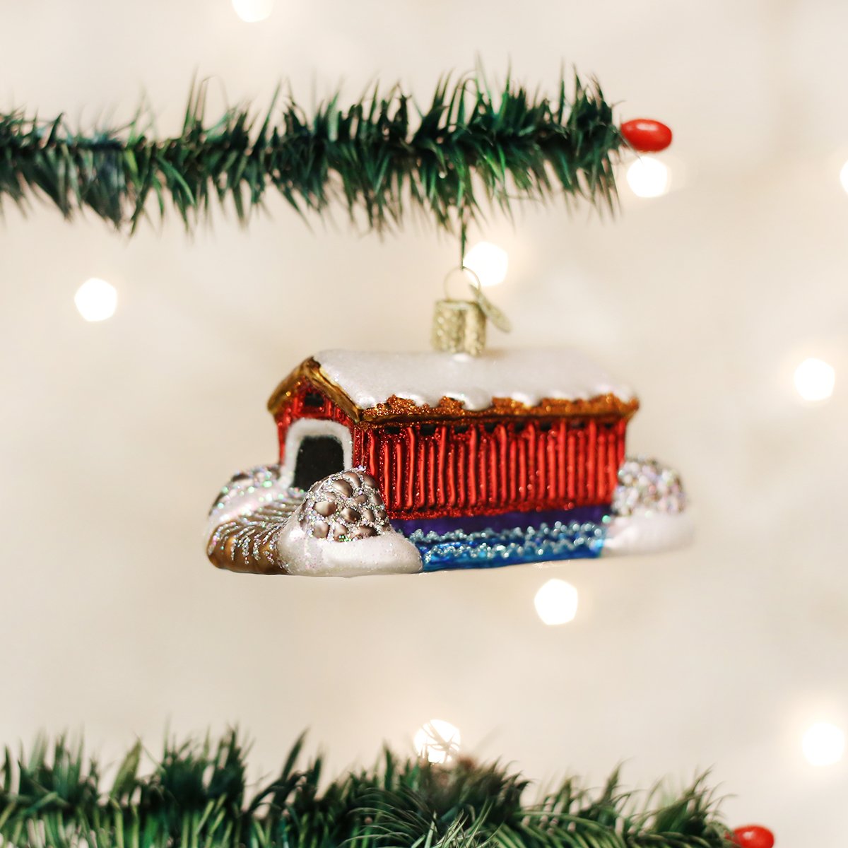 Old World Christmas - Covered Bridge Ornament    