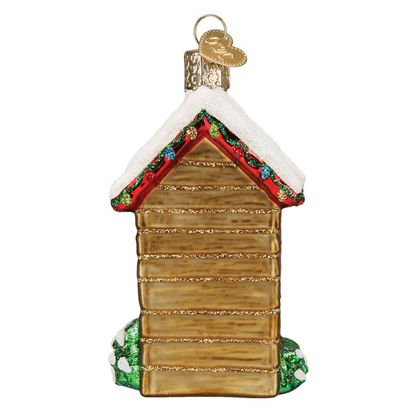Old World Christmas Holiday Outhouse Ornament    