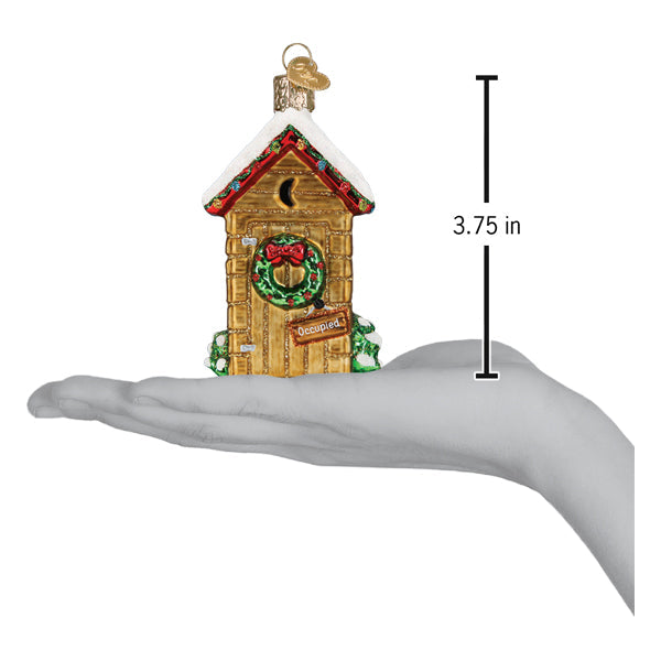 Old World Christmas Holiday Outhouse Ornament    