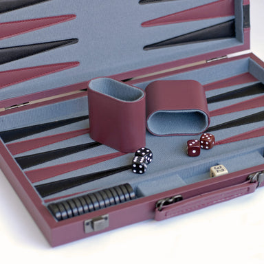 18 Inch Backgammon - Burgundy    