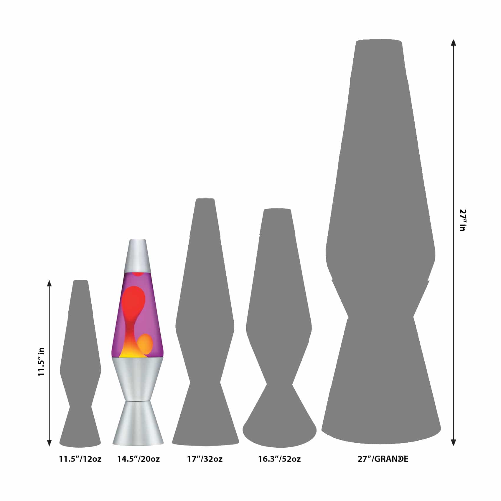 Lava Lamp - 14.5" Yellow And Purple    