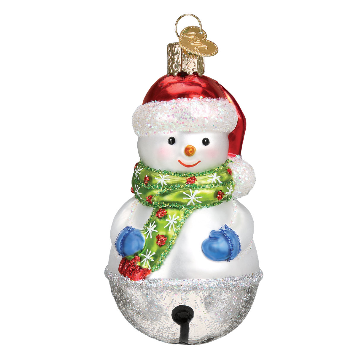 Old World Christmas Jingle Bell Snowman Ornament    