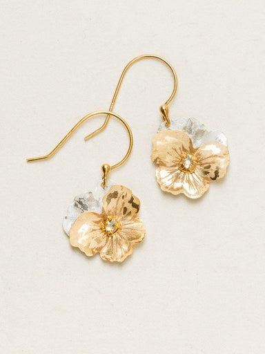 Holly Yashi Pansy Drop Earrings - Champagne    