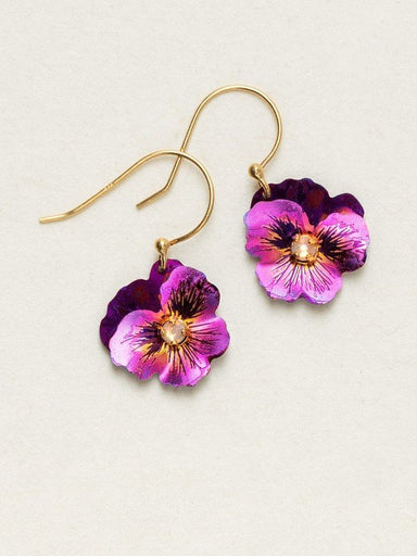 Holly Yashi Garden Pansy Drop Earrings - Sparkling Fuchsia    