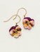 Holly Yashi Garden Pansy Drop Earrings - Vintage Burgundy    