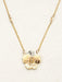 Holly Yashi Garden Pansy Pendant Necklace - Champagne    