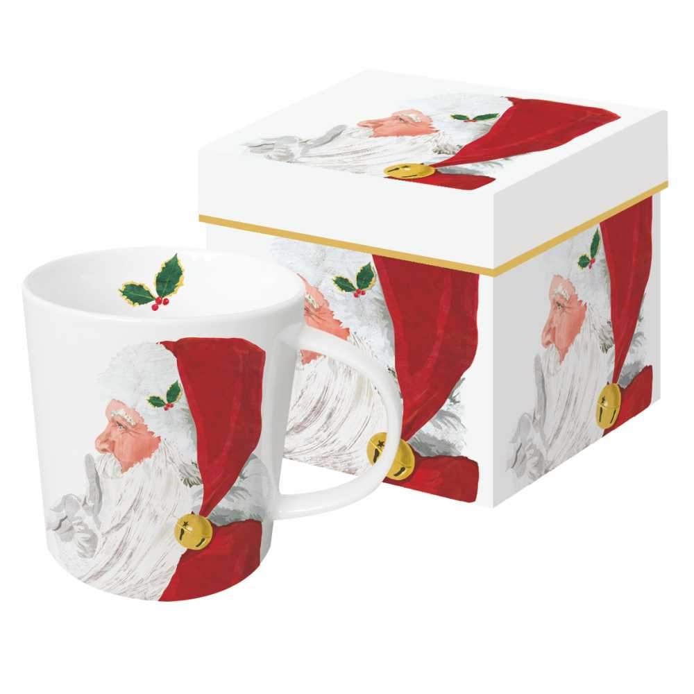 Mug - Yuletide Santa White    