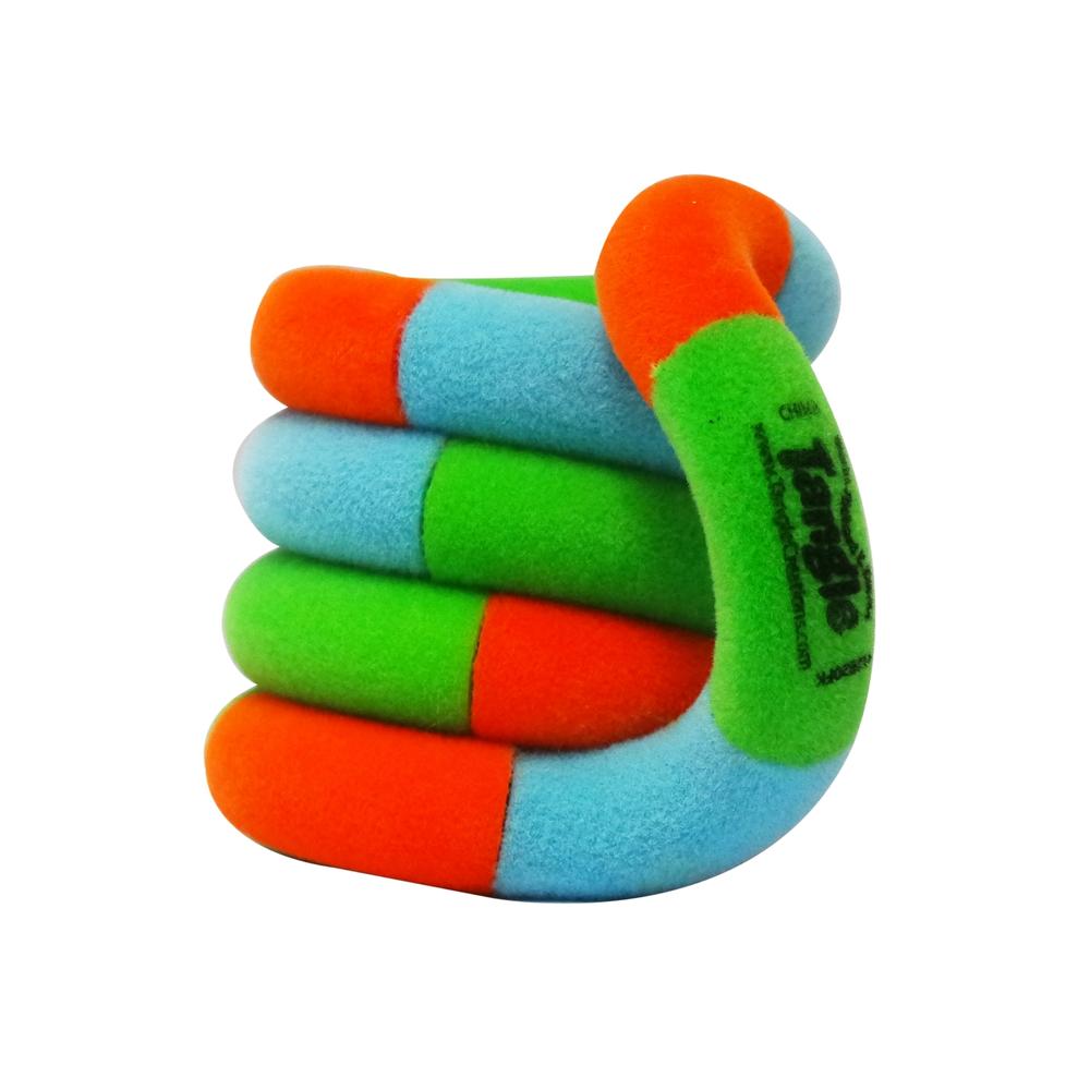 Tangle Junior Fuzzies - Orange, Green & Blue, or Pink, Purple & Blue    