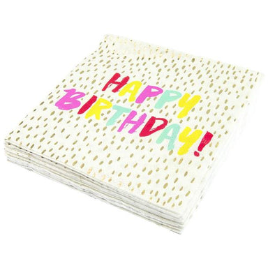 Color Brushed Happy Birthday ! - Cocktail Napkin    