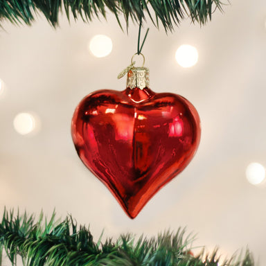 Old World Christmas - Large Shiny Heart Ornament    