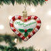 Old World Christmas Peppermint Heart Our First Christmas Ornament    
