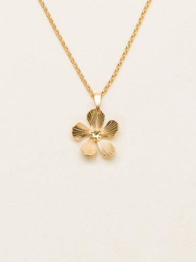 Holly Yashi Petite Plumeria Drop Necklace - Gold/Champagne    