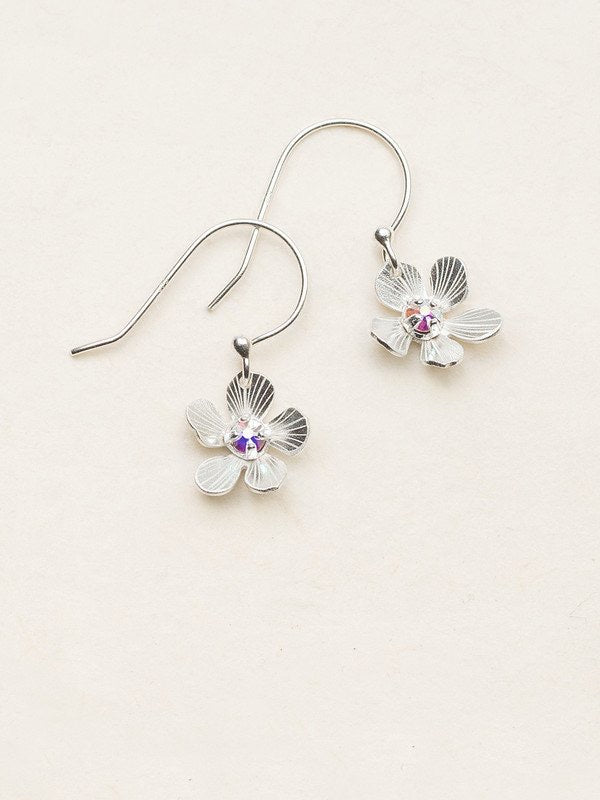 Holly Yashi Petite Plumeria Drop Earrings - Silver    