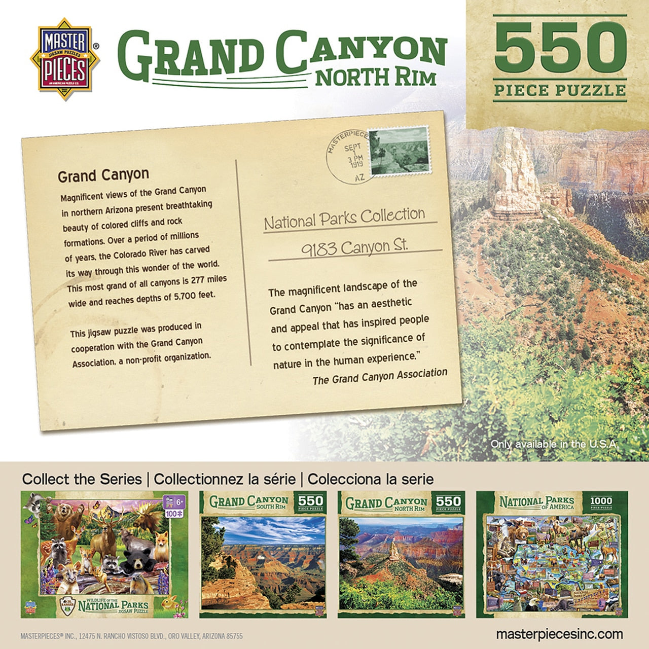 The Grand Canyon North Rim 550 Piece Puzzle    