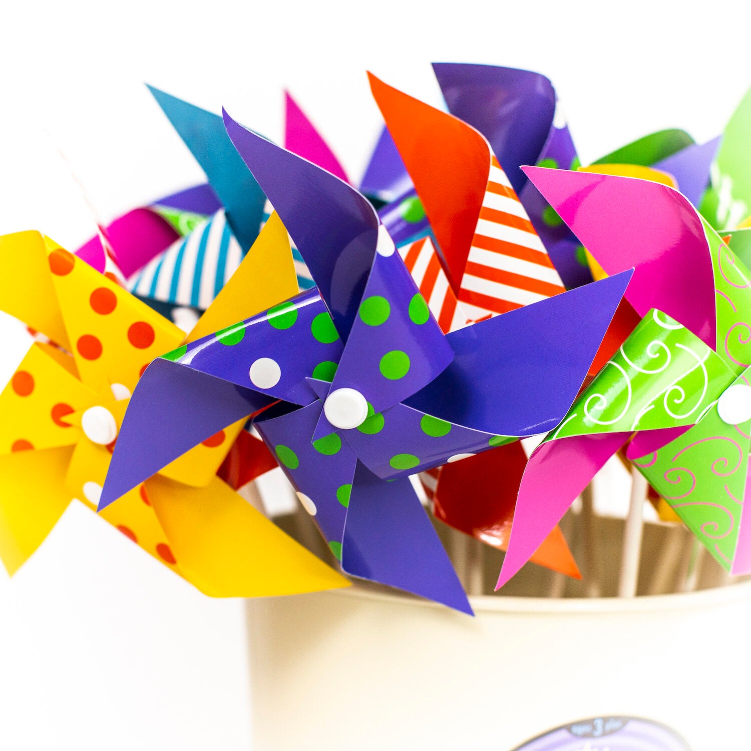 Big Wheels Pinwheel - Pink, Blue, Green, Yellow, Orange or Purple    