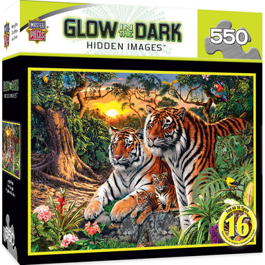 Jungle Pride 500 Piece Glow In The Dark Hidden Images Puzzle    