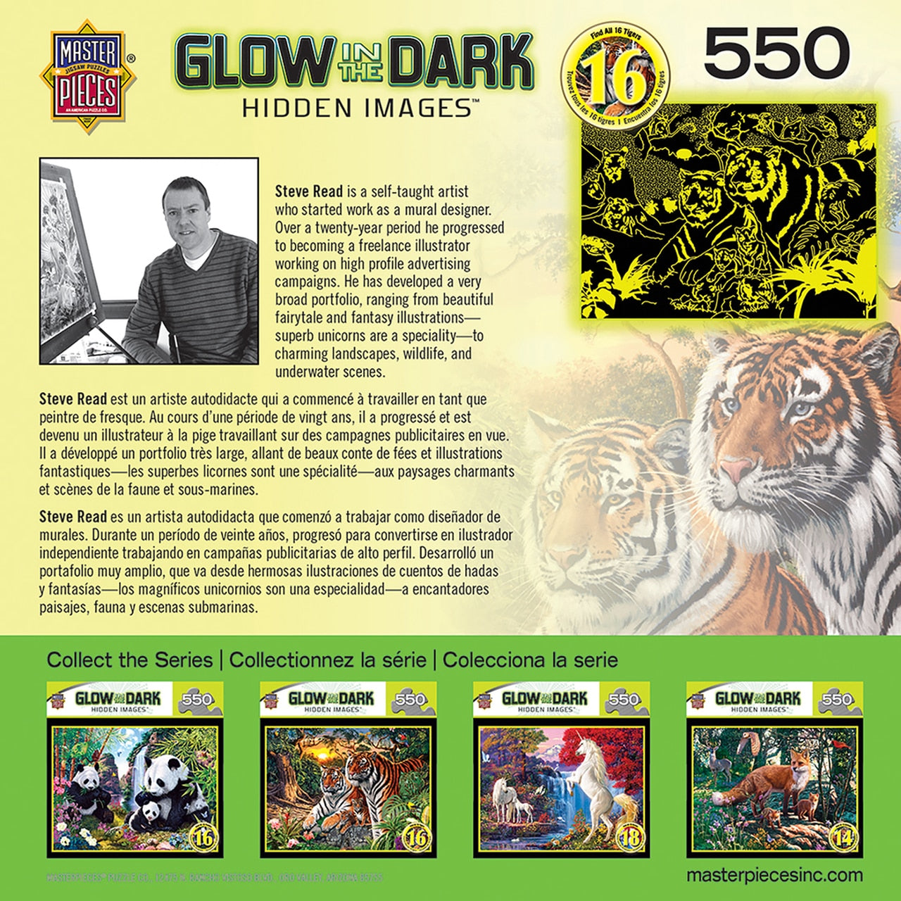 Jungle Pride 500 Piece Glow In The Dark Hidden Images Puzzle    