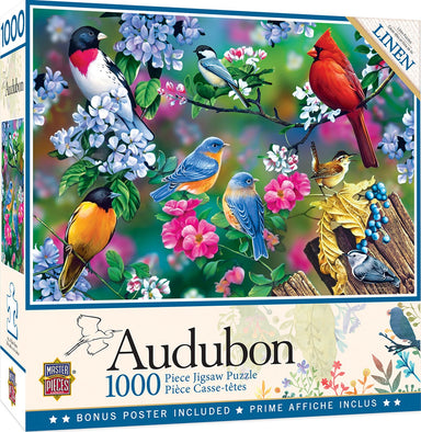 Audubon Songbird Collage 1000 Piece Puzzle    