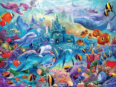 Sea Castle Delight 500 Piece Hidden Image Glow In The Dark Puzzle    