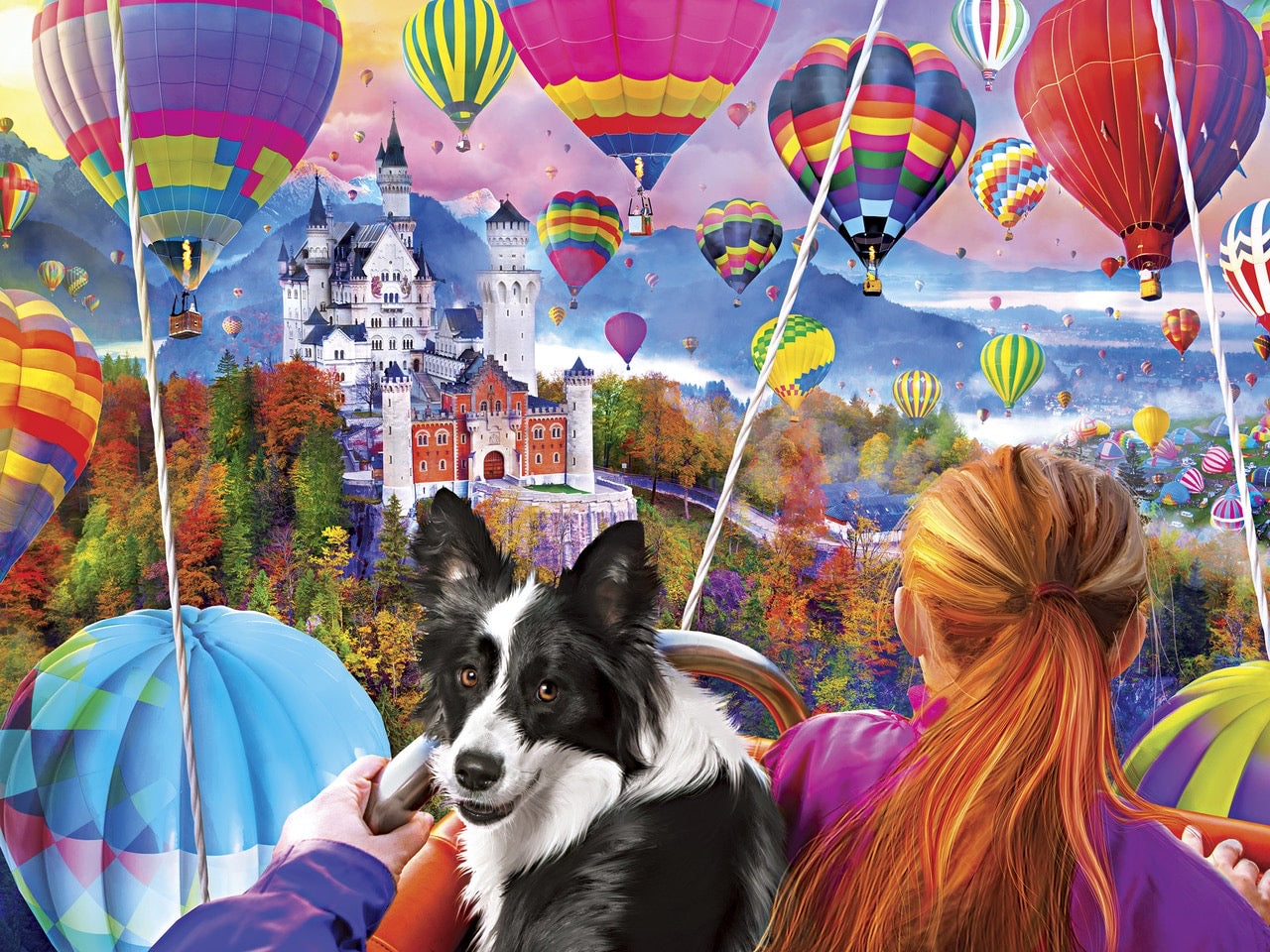 Neuschwanstein Balloons 300 Piece Large Format Medley Puzzle    