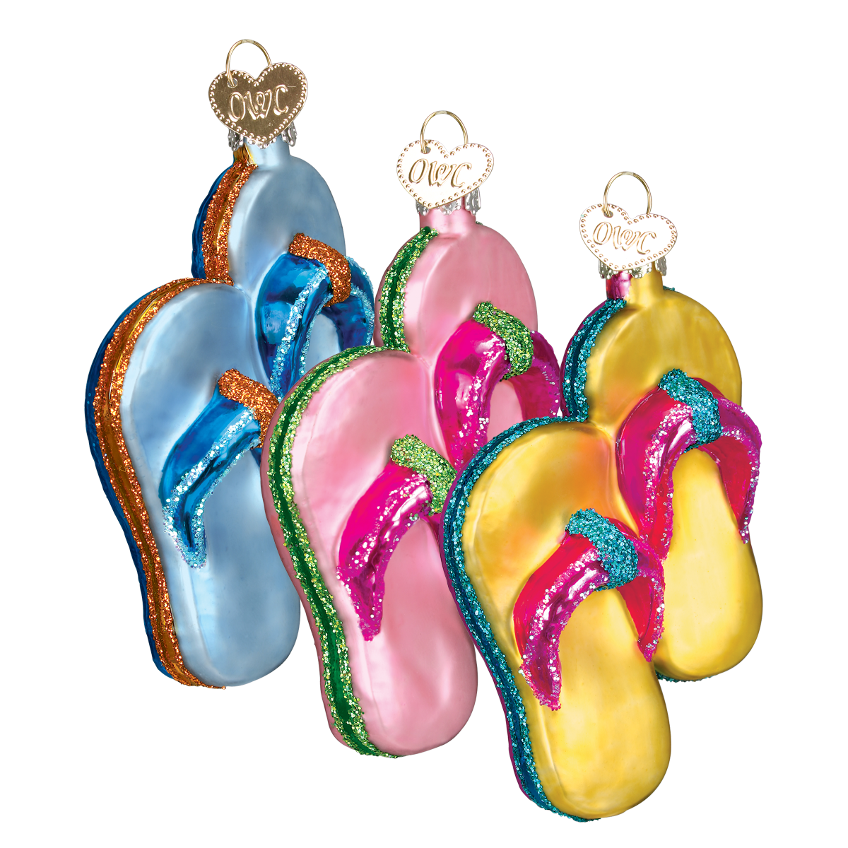 Old World Christmas - Pink Flip Flops Ornamnt    