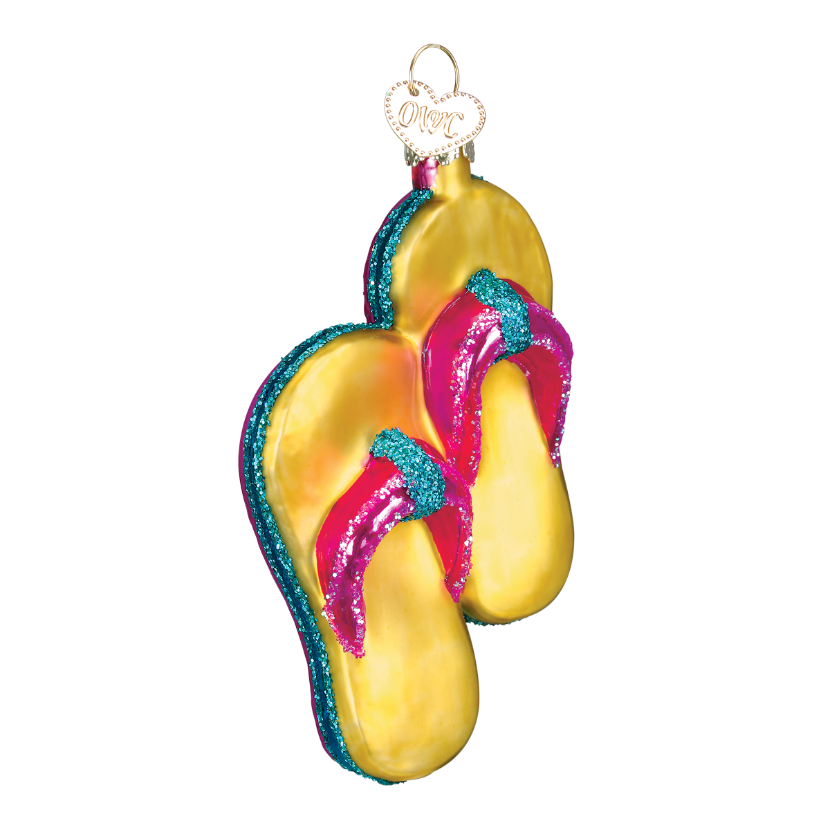 Old World Christmas - Yellow Flip Flops Ornamnt    