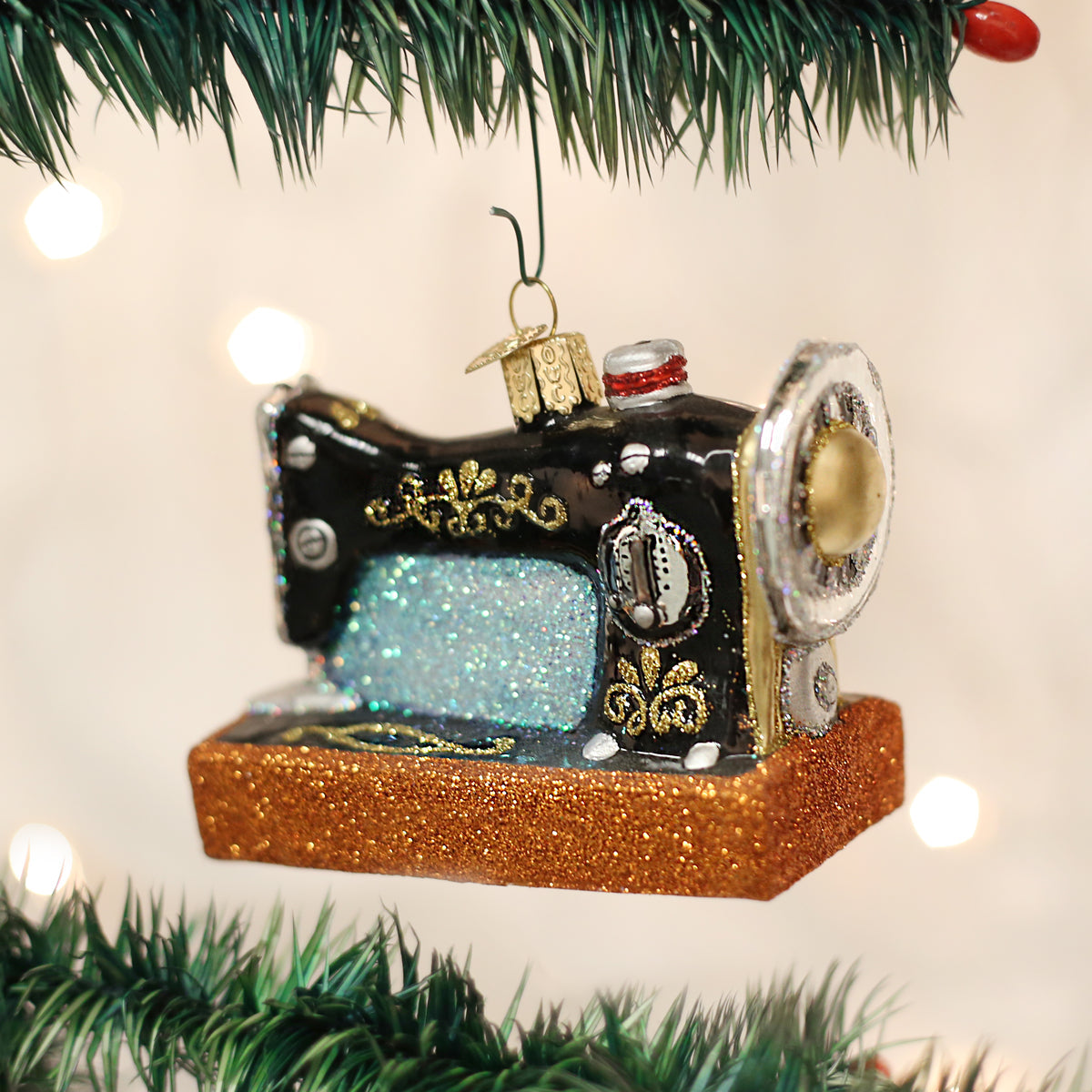 Old World Christmas Sewing Machine Ornament    