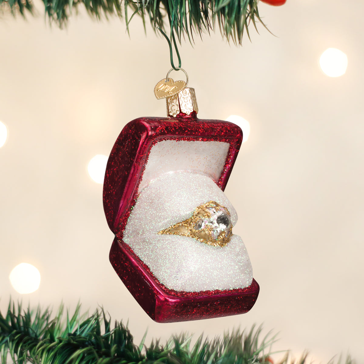 Old World Christmas Ring In Box Ornament    