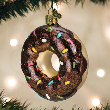 Old World Christmas Chocolate Sprinkles Donut Ornaments    