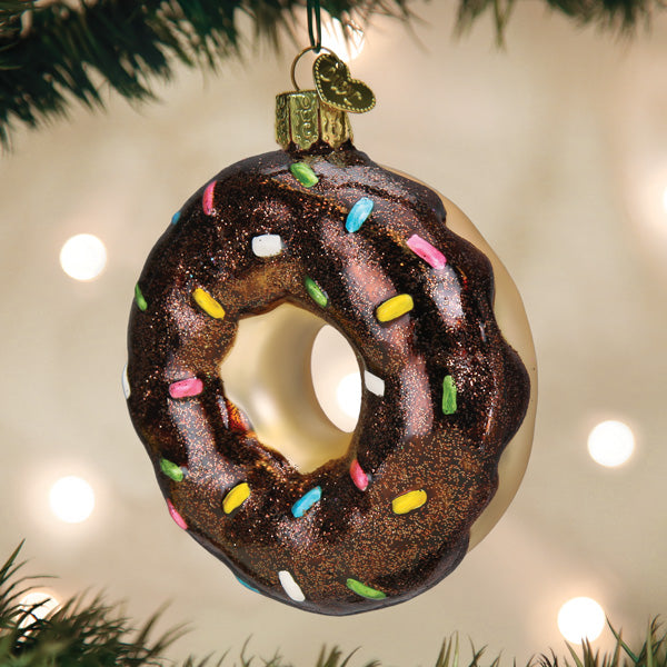 Old World Christmas Chocolate Sprinkles Donut Ornaments    